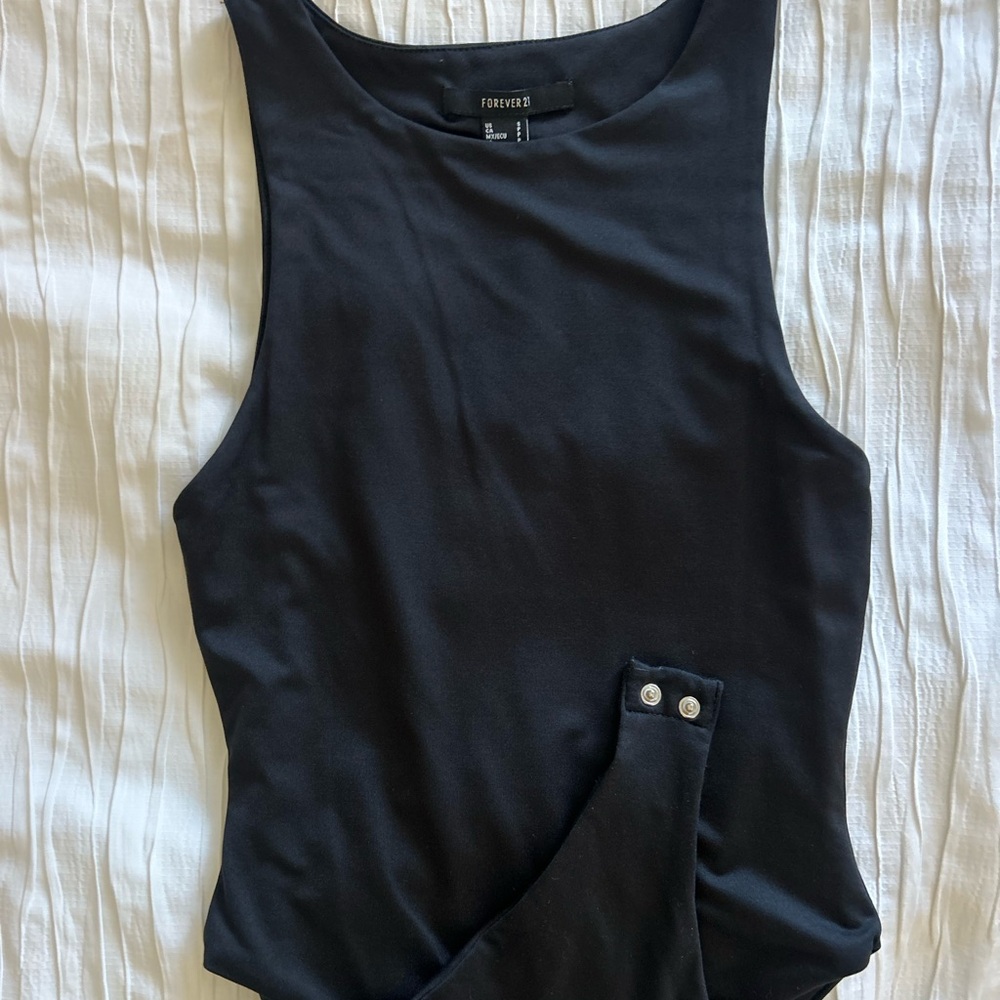 Forever 21 Black Sleeveless Bodysuit